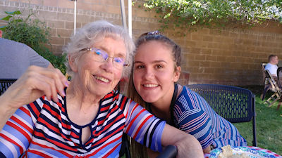 Norma and Nicole - Kent and Melony's back yard