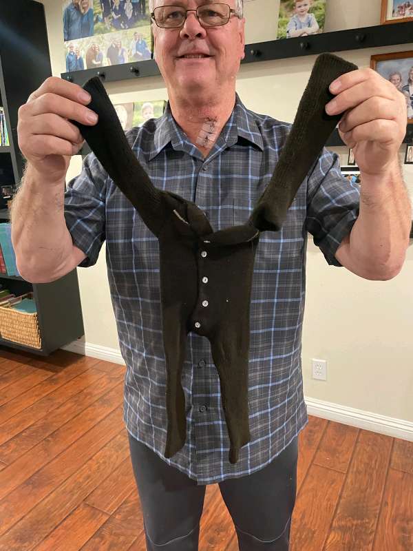 rays gift socks from mom